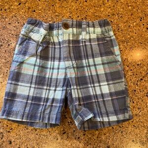 OshKosh B'gosh Blue and Teal Plaid Cotton Shorts
